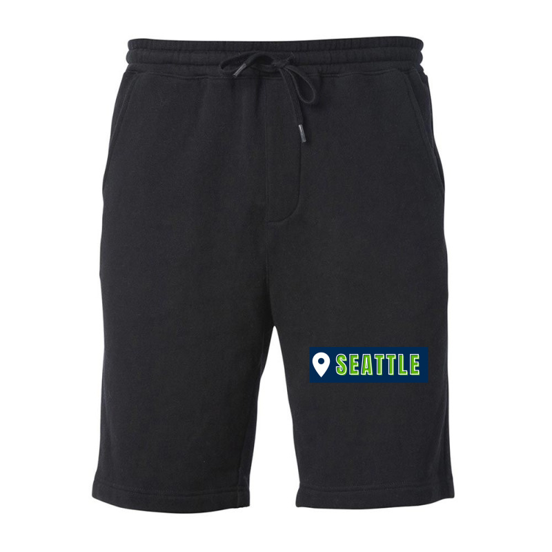 Seattle Check In Location Football Fans Fleece Short by CamrynWyatt | Artistshot