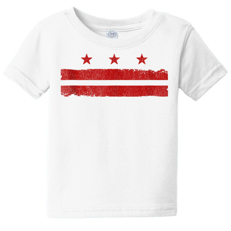 Distressed Washington Dc Flag District Of Columbia Flag Tank Top Baby Tee by cm-arts | Artistshot