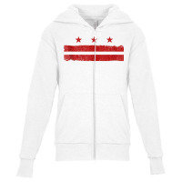 Distressed Washington Dc Flag District Of Columbia Flag Tank Top Youth Zipper Hoodie | Artistshot