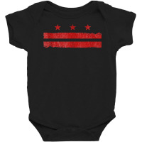 Distressed Washington Dc Flag District Of Columbia Flag Tank Top Baby Bodysuit | Artistshot