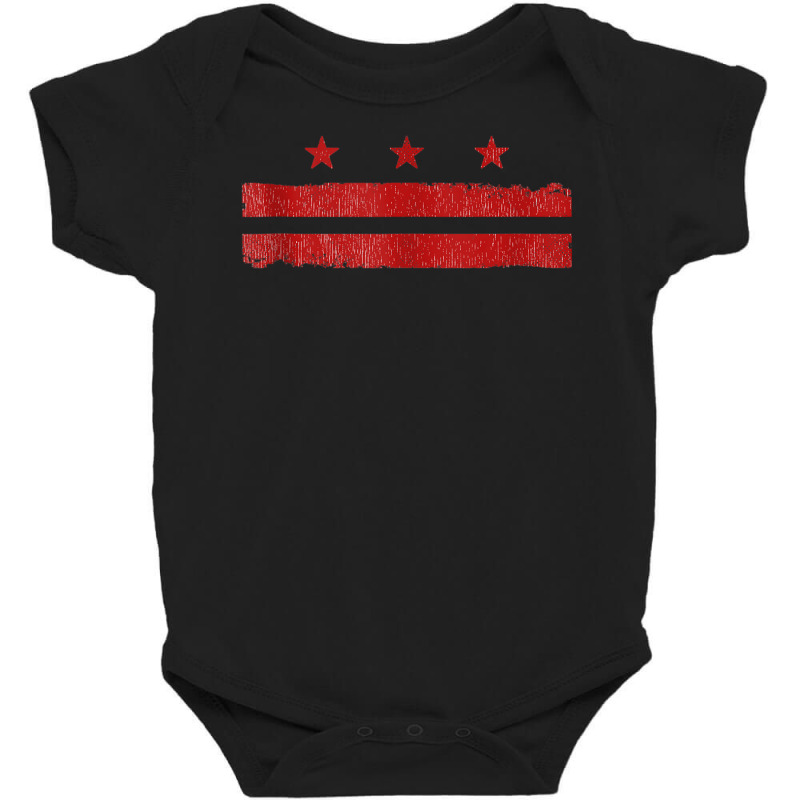 Distressed Washington Dc Flag District Of Columbia Flag Tank Top Baby Bodysuit by cm-arts | Artistshot