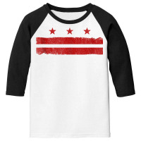 Distressed Washington Dc Flag District Of Columbia Flag Tank Top Youth 3/4 Sleeve | Artistshot