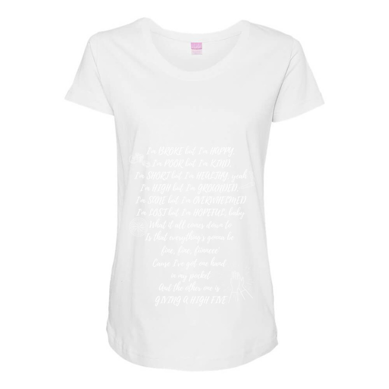 Hand In My Pocket Alanis Morissette Print Tote Maternity Scoop Neck T-shirt by cm-arts | Artistshot