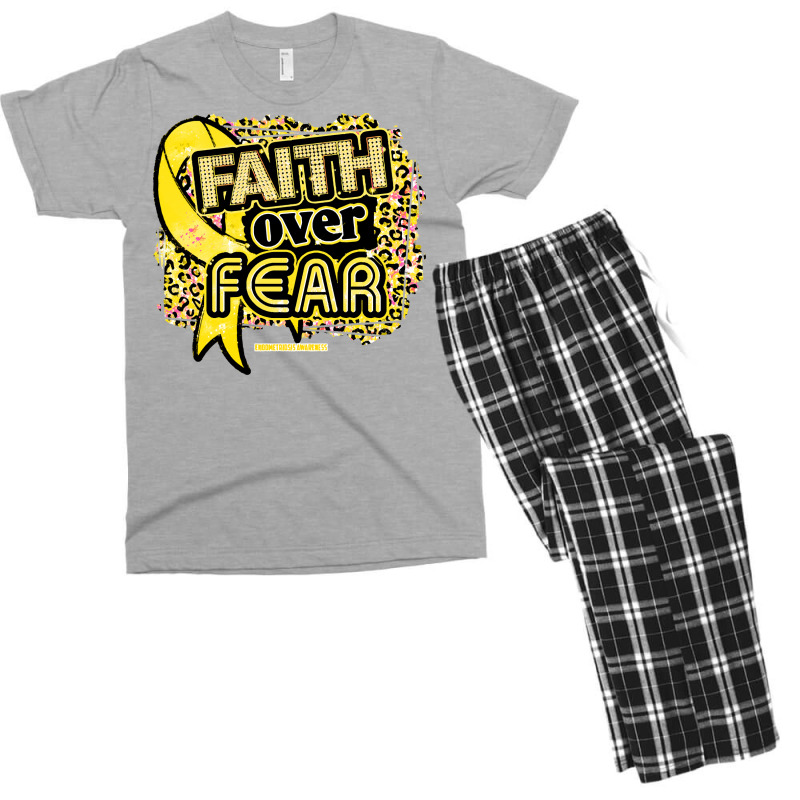 Endometriosis T  Shirt Endometriosis Awareness  Ribbon Faith Over Fear Men's T-shirt Pajama Set by hardlyvagabond | Artistshot