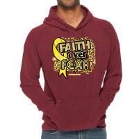 Endometriosis T  Shirt Endometriosis Awareness  Ribbon Faith Over Fear Vintage Hoodie | Artistshot