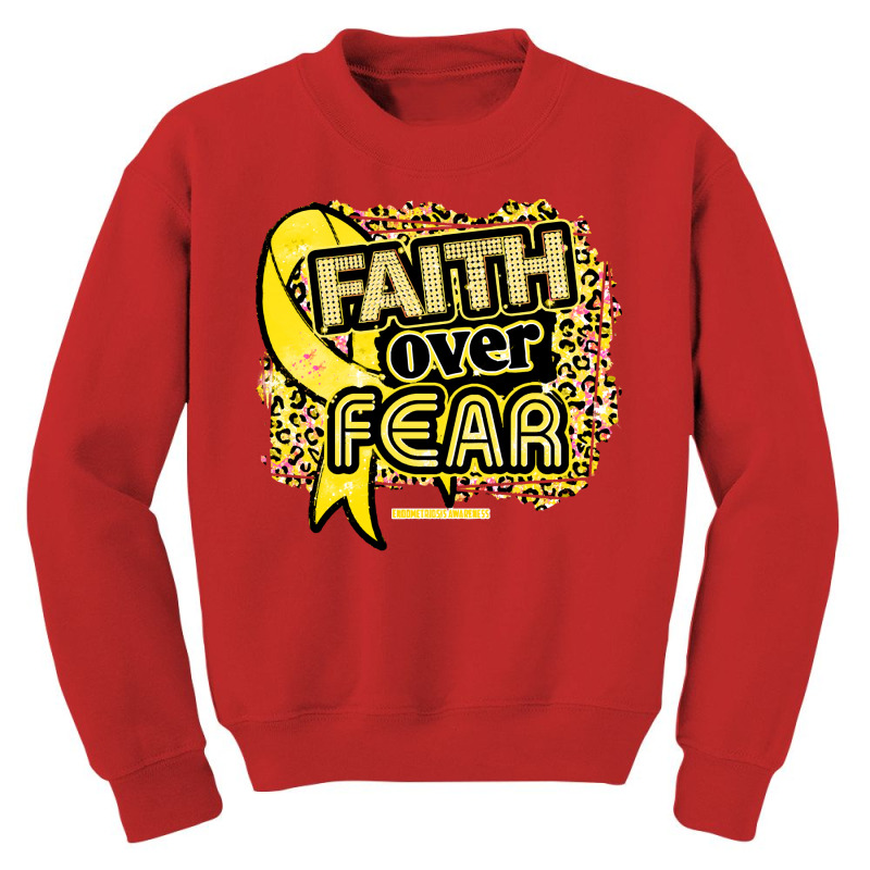 Endometriosis T  Shirt Endometriosis Awareness  Ribbon Faith Over Fear Youth Sweatshirt by hardlyvagabond | Artistshot