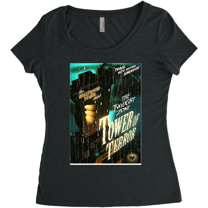 Hollywood Tower - Time Travel Gift Women's Triblend Scoop T-shirt by DesmondBalts | Artistshot