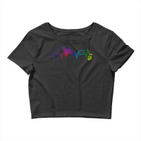 English Cocker Spaniel T  Shirt English Cocker Spaniel Colorful Heartb Crop Top | Artistshot