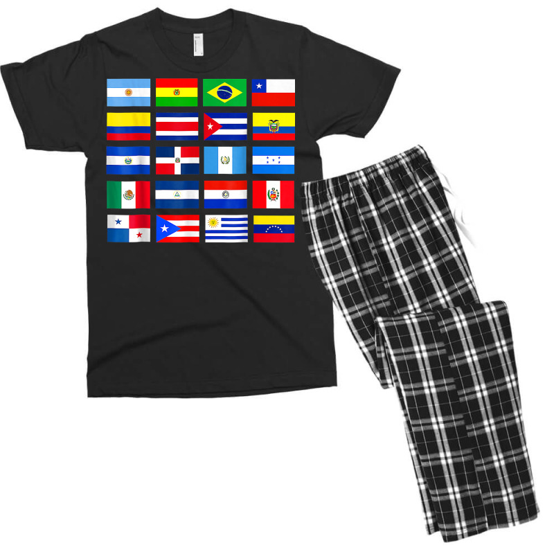 Vintage Latin American Flags Hispanic Heritage Month T Shirt Men's T-shirt Pajama Set by cm-arts | Artistshot