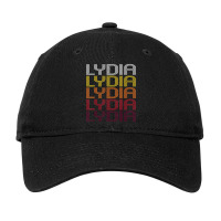 Lydia Retro Wordmark Pattern Vintage Style Adjustable Cap | Artistshot