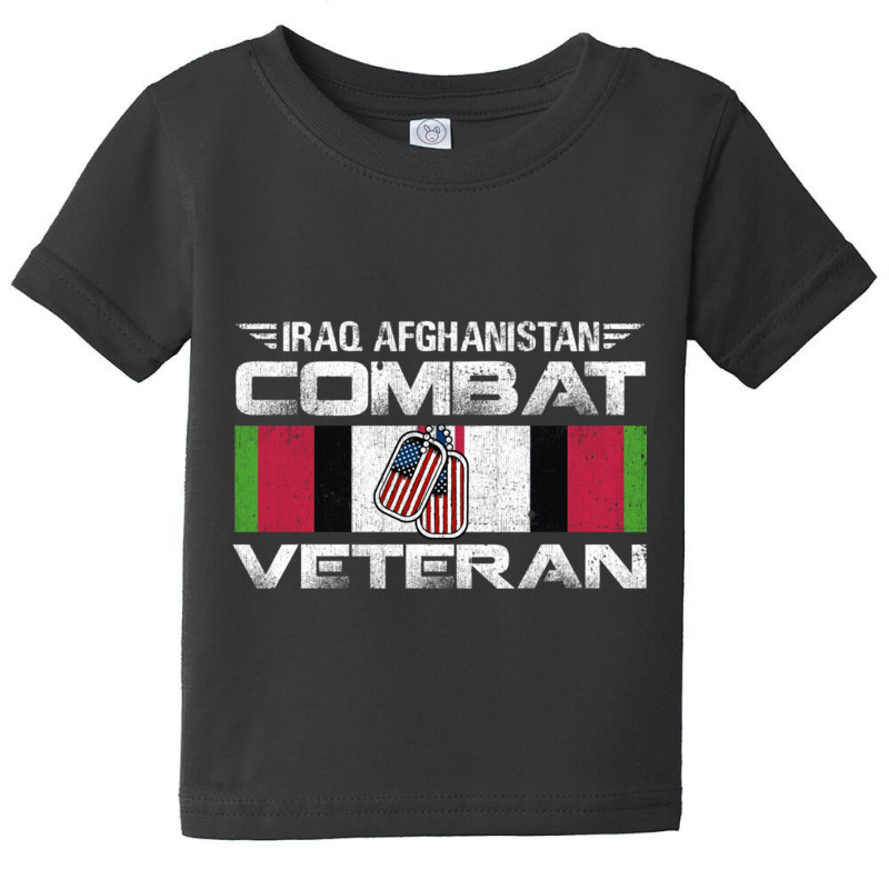 Iraq Afghanistan Combat Veteran Proud Army Military Vintage Pullover H Baby Tee by cm-arts | Artistshot