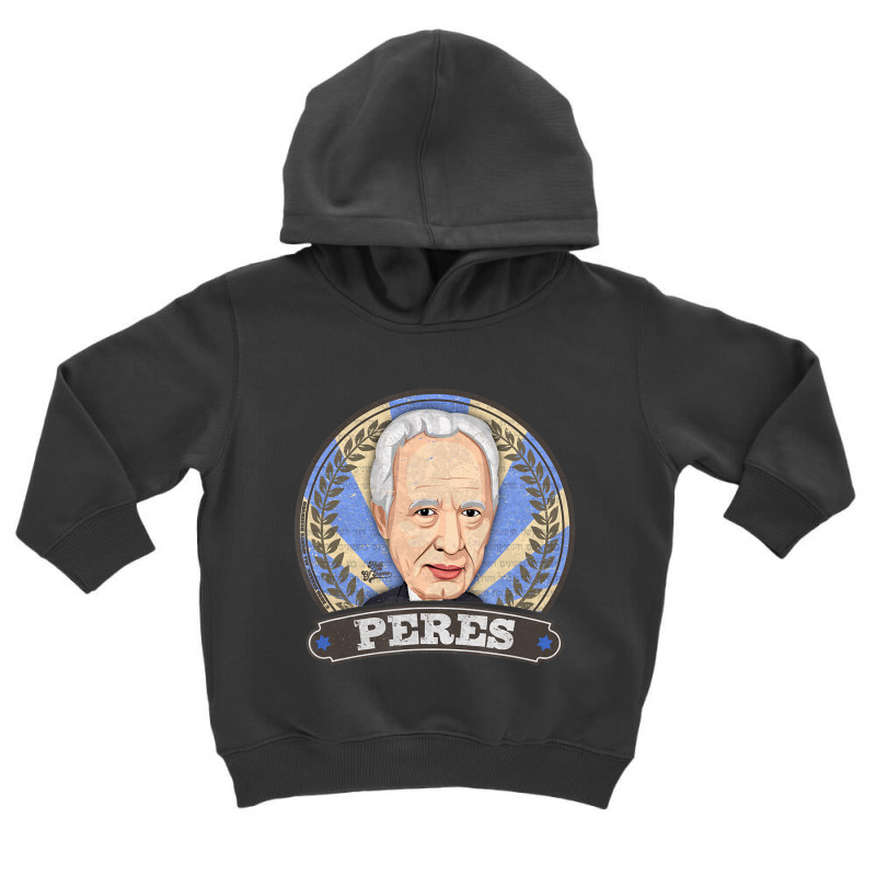 Shimon Peres Israeli President Prime Minister Retro Style Toddler Hoodie by Adcock Salmon | Artistshot