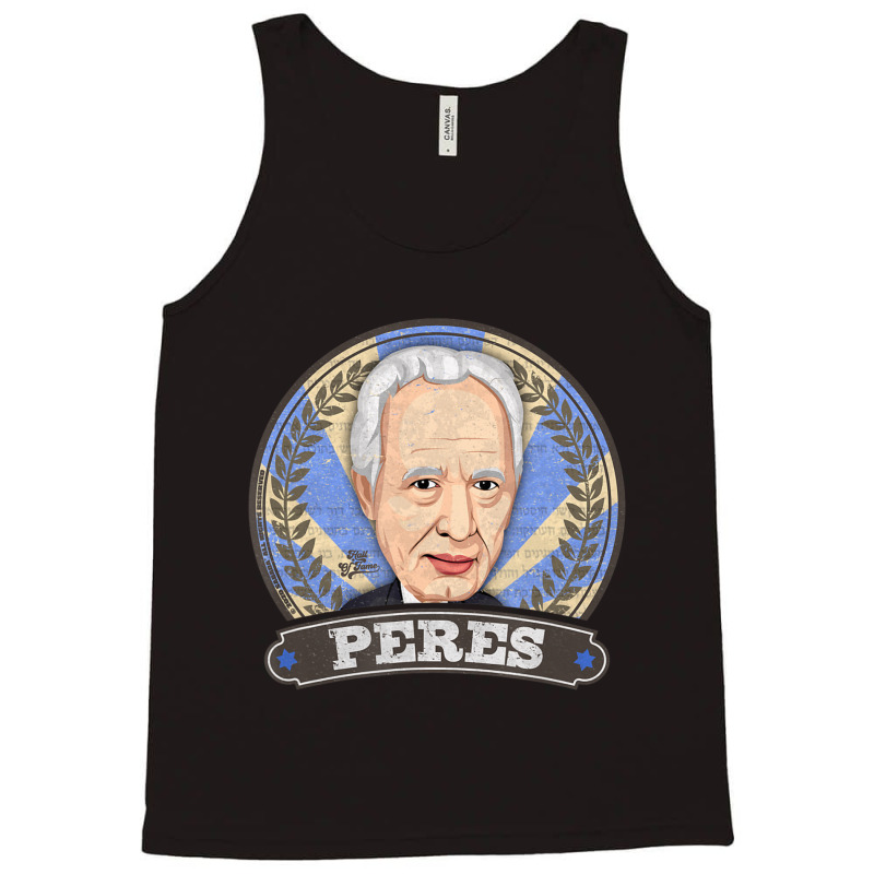 Shimon Peres Israeli President Prime Minister Retro Style Tank Top by Adcock Salmon | Artistshot