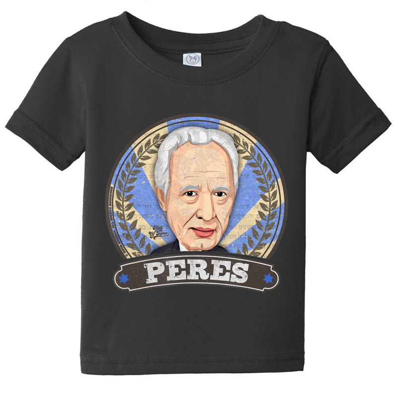 Shimon Peres Israeli President Prime Minister Retro Style Baby Tee by Adcock Salmon | Artistshot