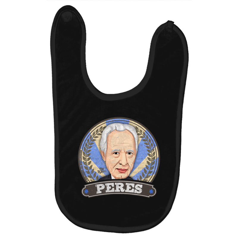 Shimon Peres Israeli President Prime Minister Retro Style Baby Bibs by Adcock Salmon | Artistshot