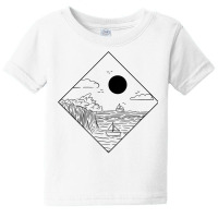 Waves Ocean Minimalism Geometric Landscape Maritime T Shirt Baby Tee | Artistshot