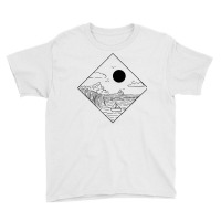 Waves Ocean Minimalism Geometric Landscape Maritime T Shirt Youth Tee | Artistshot