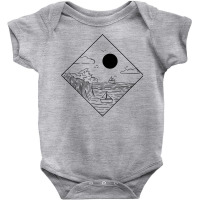 Waves Ocean Minimalism Geometric Landscape Maritime T Shirt Baby Bodysuit | Artistshot