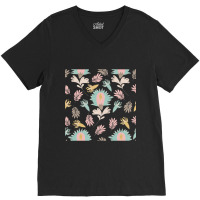 Batik Flower Pattern V-neck Tee | Artistshot