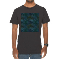 Blue Flowered Batik Pattern Chiffon Top Vintage T-shirt | Artistshot