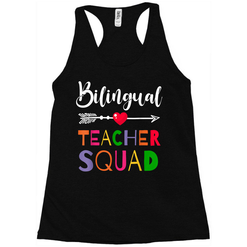 Awesome Bilingual Teacher Squad Funny Colleague Racerback Tank by JonathonBarringer | Artistshot