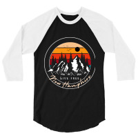 Live Free New Hamphire 3/4 Sleeve Shirt | Artistshot