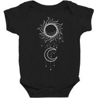 Sun Moon Dreamcatcher Cool Nature Minimal Art Artist Baby Bodysuit | Artistshot