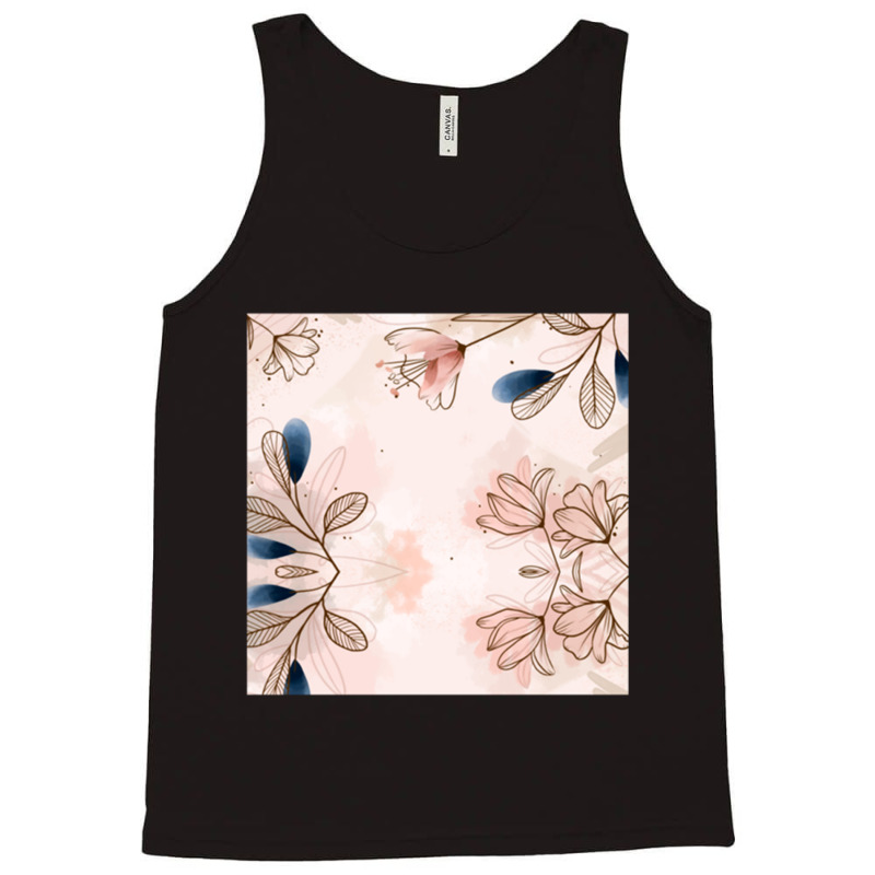 Hand Painted Watercolor Floral Batik Pattern Tank Top | Artistshot