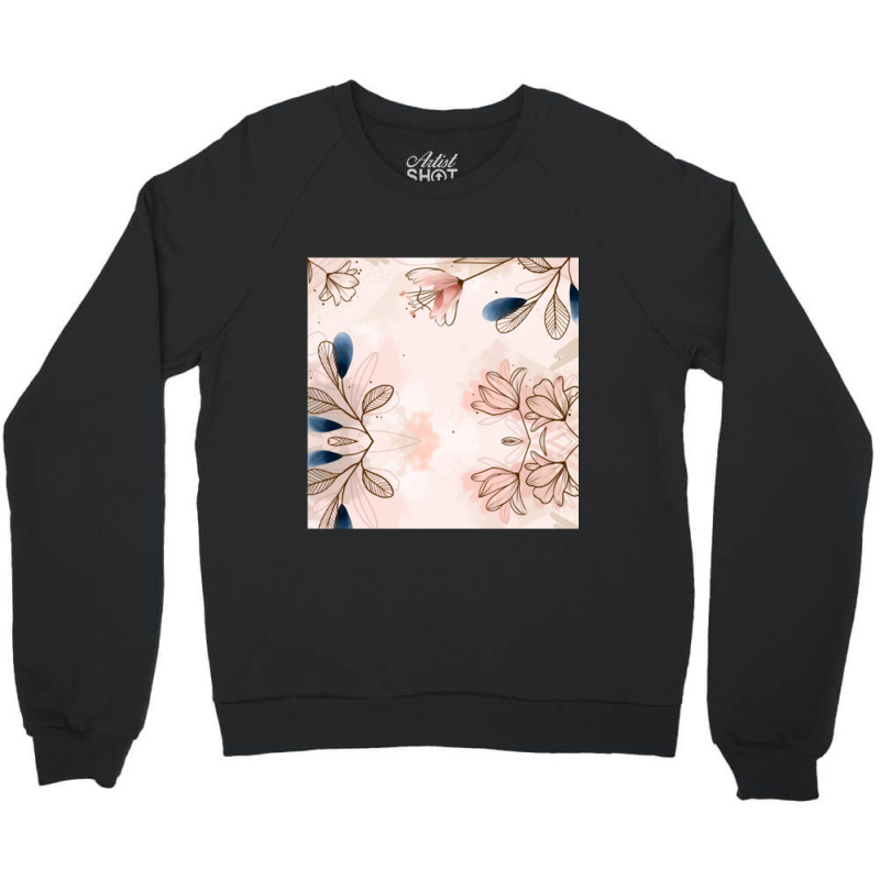 Hand Painted Watercolor Floral Batik Pattern Crewneck Sweatshirt | Artistshot