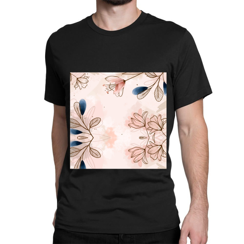 Hand Painted Watercolor Floral Batik Pattern Classic T-shirt | Artistshot