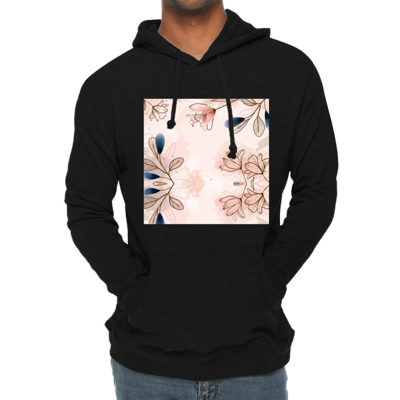 Hand Painted Watercolor Floral Batik Pattern Lightweight Hoodie | Artistshot