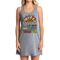 Dyslexia Is Not Disability Dyslexia Awareness Silver Ribbon T Shirt Tank Dress | Artistshot