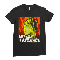 Mens Metropolis 1927 Movie Poster Ladies Fitted T-shirt | Artistshot