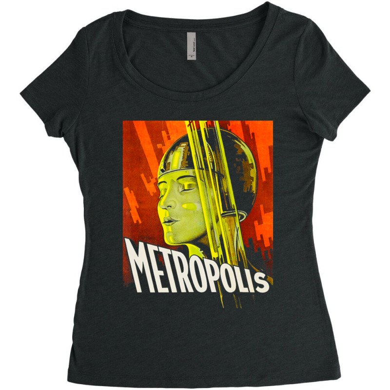 Mens Metropolis 1927 Movie Poster Women's Triblend Scoop T-shirt by cm-arts | Artistshot