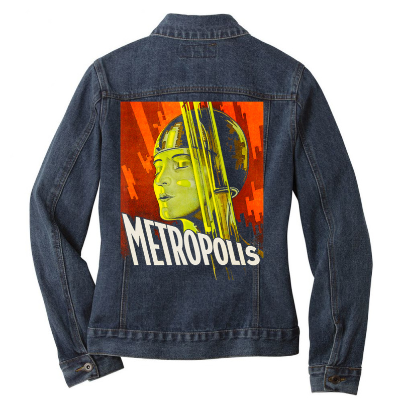 Mens Metropolis 1927 Movie Poster Ladies Denim Jacket by cm-arts | Artistshot