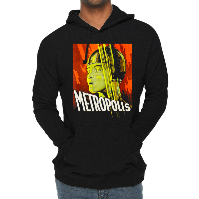 Mens Metropolis 1927 Movie Poster Lightweight Hoodie by cm-arts | Artistshot