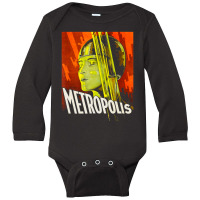 Mens Metropolis 1927 Movie Poster Long Sleeve Baby Bodysuit | Artistshot