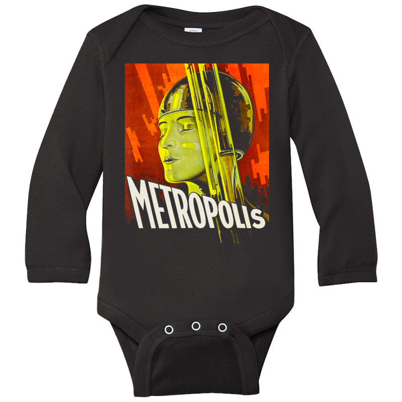 Mens Metropolis 1927 Movie Poster Long Sleeve Baby Bodysuit by cm-arts | Artistshot