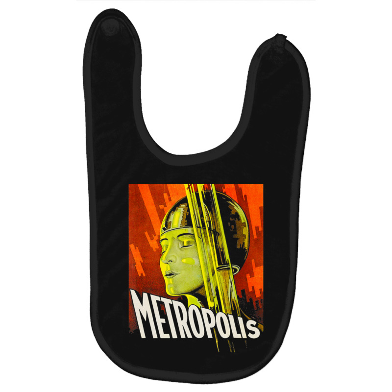 Mens Metropolis 1927 Movie Poster Baby Bibs by cm-arts | Artistshot