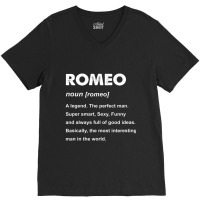 Mens Romeo Name V-neck Tee | Artistshot