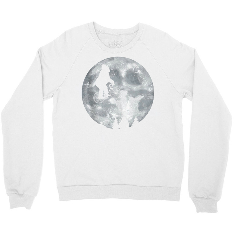 Gorilla Riding Moon Bike Halloween Lunar Cycling Cyclist Tank Top Crewneck Sweatshirt | Artistshot