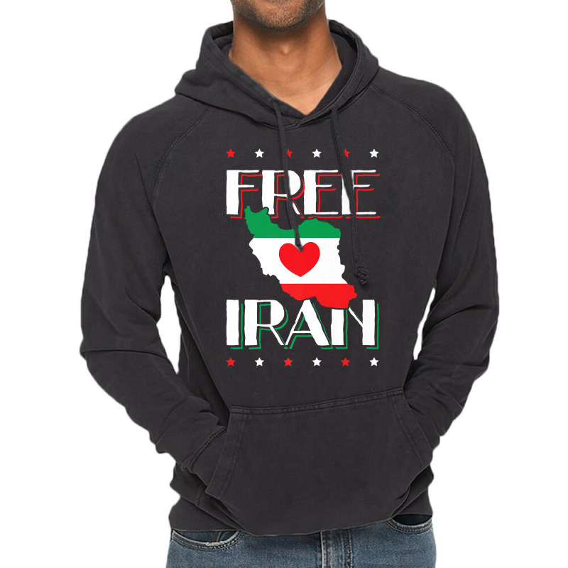 Free Iran Heart  Flag Freedom Iranian Love Persian Azadi Premium T Shi Vintage Hoodie | Artistshot