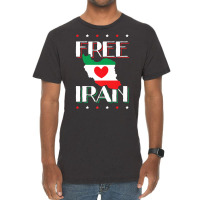 Free Iran Heart  Flag Freedom Iranian Love Persian Azadi Premium T Shi Vintage T-shirt | Artistshot