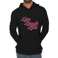 Live Laugh Loot (worn - Red Cyan) Lightweight Hoodie | Artistshot