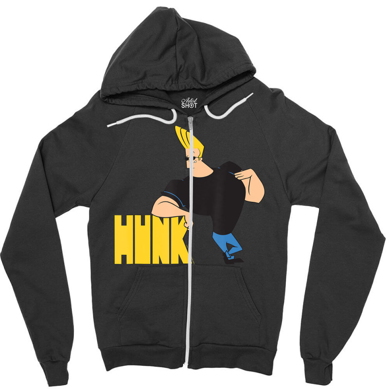 Johnny Bravo Bravo Is A Big Hunk Zipper Hoodie | Artistshot