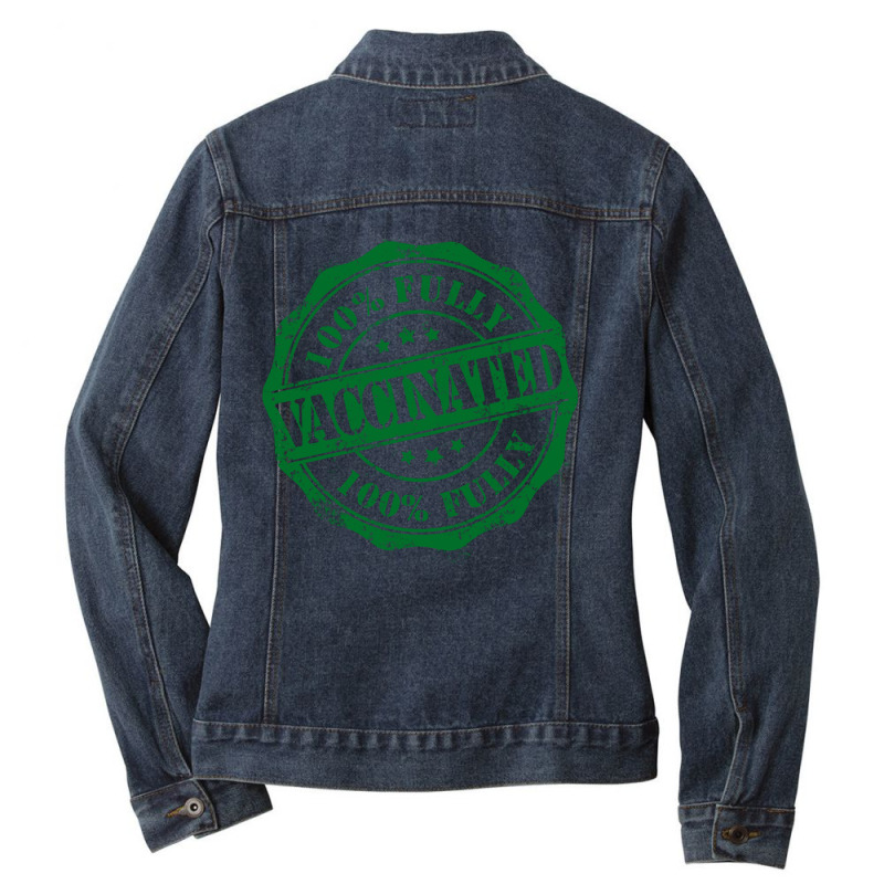 Fully Vaccinated   Pro Vaccine Vaccination Women Men Nurse Long Sleeve Ladies Denim Jacket by cm-arts | Artistshot