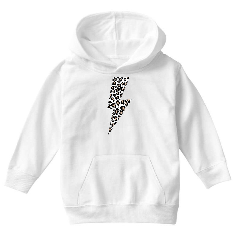 Leopard Lightning Bolt Cheetah Animal Print Sweatshirt Youth Hoodie by cm-arts | Artistshot