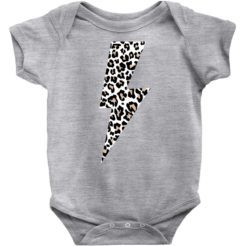 Leopard Lightning Bolt Cheetah Animal Print Sweatshirt Baby Bodysuit by cm-arts | Artistshot