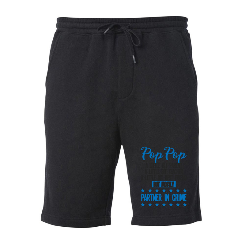 Pop Pop Partner In Crime Fleece Short | Artistshot