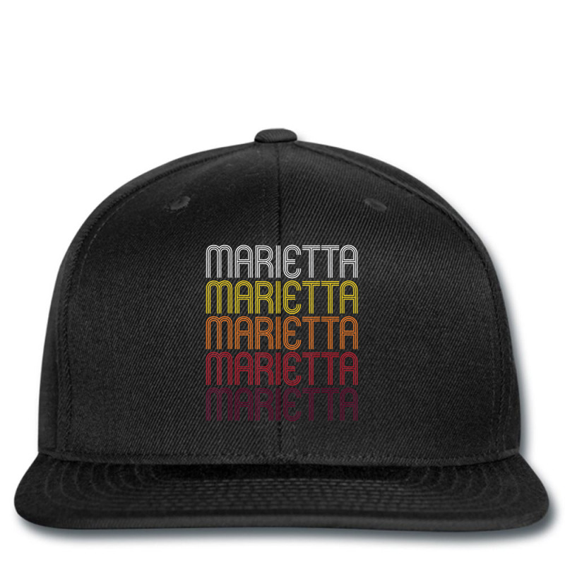 Marietta Retro Wordmark Pattern Vintage Style Printed Hat | Artistshot